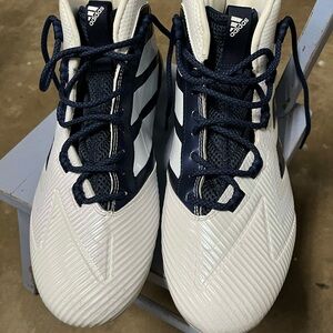 Adidas Freak Carbon Mid Football Lacrosse Cleats White/Navy men’s 13.5